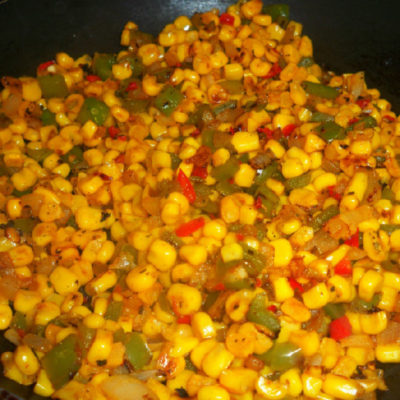 Skillet fried corn with a kick!