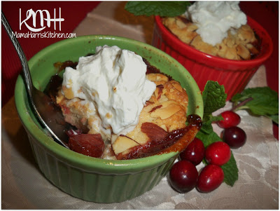 Miniature Cranberry-Pear Cobblers