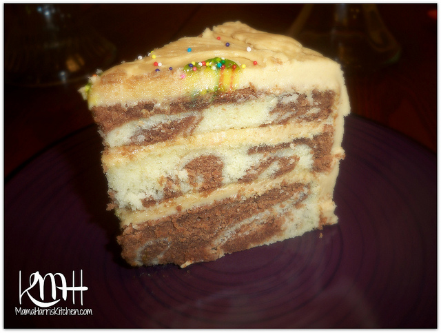 Marble Cake with Caramel Frosting