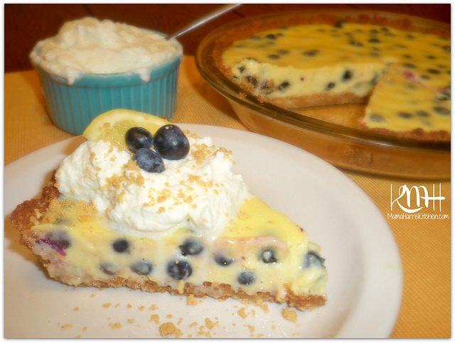 Lemon-Blueberry Pie with Ginger-Lemon Shortbread Crust, thanks to Walkers Shortbread!