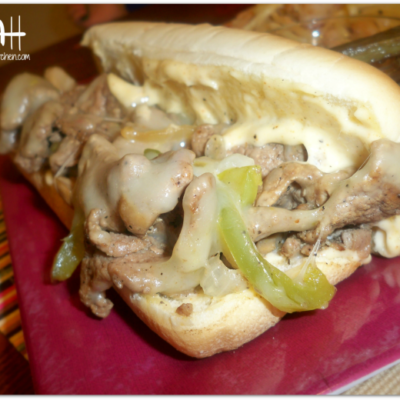 Kicked-Up Philly Cheesesteak Sandwich with Spicy Mayonnaise