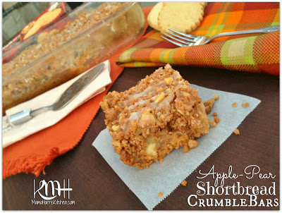 Apple-Pear Shortbread Crumble Bars