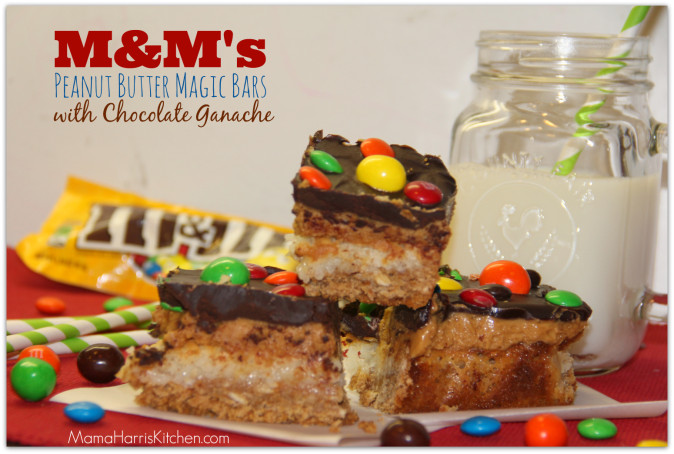 #bakingideas M and M Peanut Butter Magic Bars with Chocolate Ganache #shop #cbias 23.1