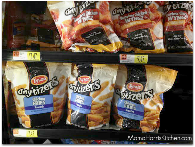 In preparation for Game Day, Tyson will have special messaging on an endcap in the freezer section and will be on rollback at WalMart for $5.98 during this time.