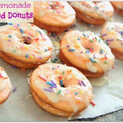 Pink Lemonade Sprinkled Donuts