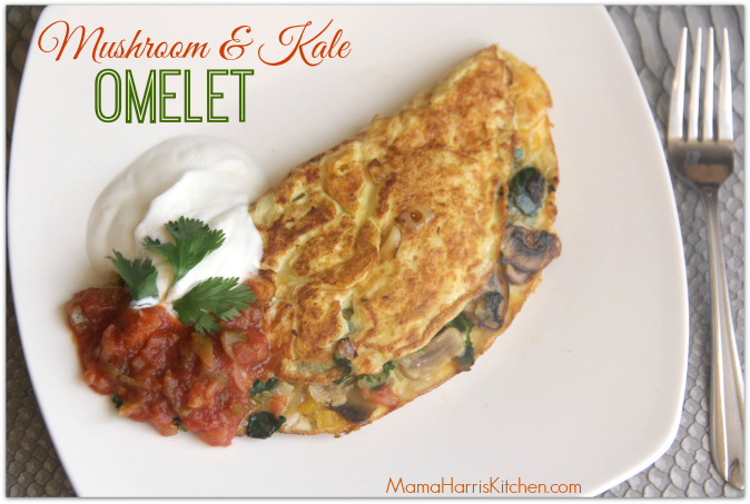 Mushroom & Kale Omelet