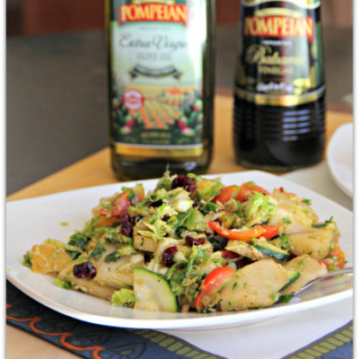 Sweet Shaved Brussel Sprouts Salad with Orange & Honey Vinaigrette