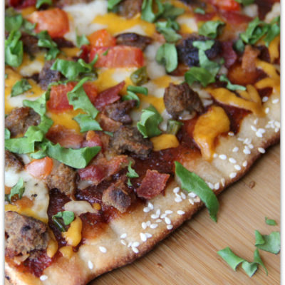 Spicy Cheeseburger Grilled Pizza