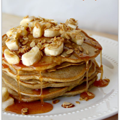 Mango Pancakes with Cinnamon Honey Syrup