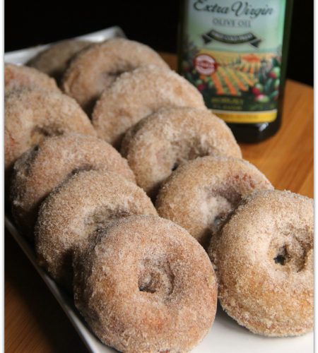 Baked Spice Cake Doughnuts made with olive oil