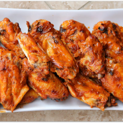 Peach Barbecue Baked Chicken Wings