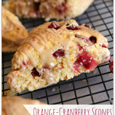 Orange-Cranberry Scones with Cinnamon-Citrus Glaze #drinkTEN