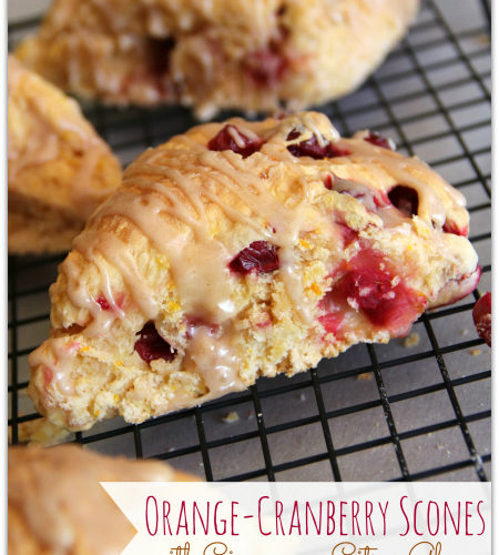 Orange-Cranberry Scones with Cinnamon-Citrus Glaze #drinkTEN - Mama Harris' Kitchen