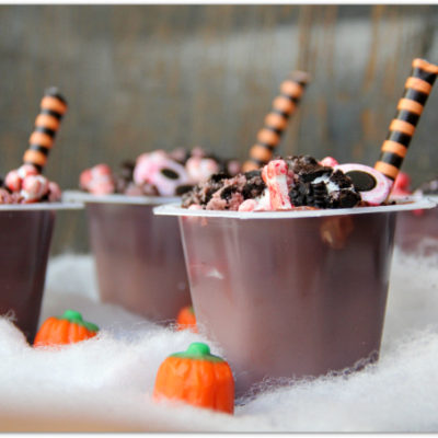 Witches Brew Halloween Pudding Cups