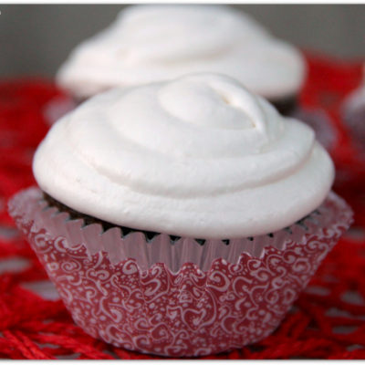 Chocolate Cupcakes with Marshmallow Cream Frosting