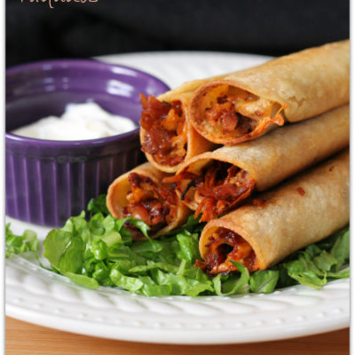 Baked Barbecue Chicken Taquitos