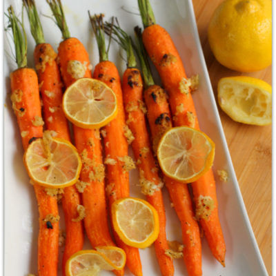 Ginger-Lemon Honey Roasted Carrots