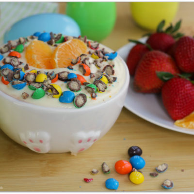 Orange Cream Fruit Dip with M&M’s® Crispy