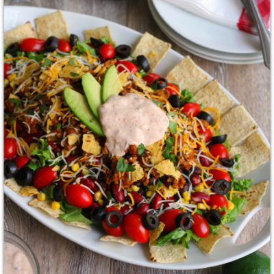 Easy Taco Salad with Creamy Habanero Lime Sauce