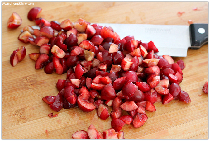 sweet and savory cherry bruschetta #puffpastry AD | Mama Harris' Kitchen