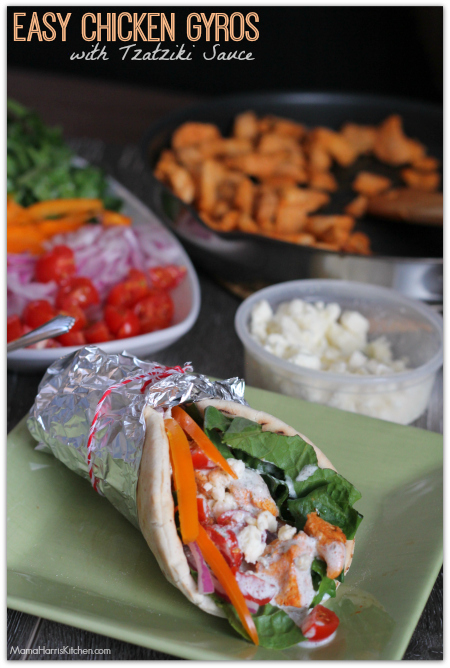 Easy Chicken Gyros with Tzatziki Sauce #FosterFarmsFresh AD | Mama Harris' Kitchen