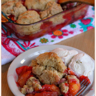 Nectarine and Plum Cobbler
