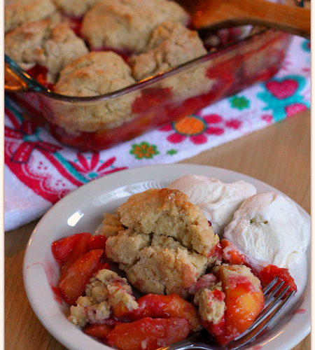Nectarine & Plum Cobbler #PANFan #IC (ad) | Mama Harris' Kitchen