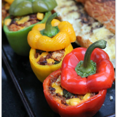 Chili Cheese Grilled and Stuffed Bell Peppers