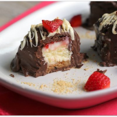 Chocolate Covered Cheesecake Bites