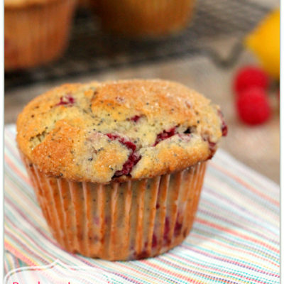 Jumbo Raspberry Lemon Poppy Seed Muffins