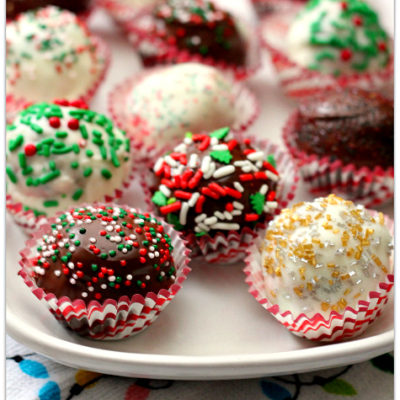 Holiday Truffles with Pebbles Cereal
