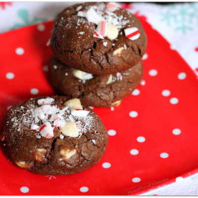 White Chip Chocolate Cookies with Peppermint
