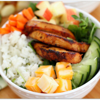 Chicken and Cilantro Rice Salad Bowl
