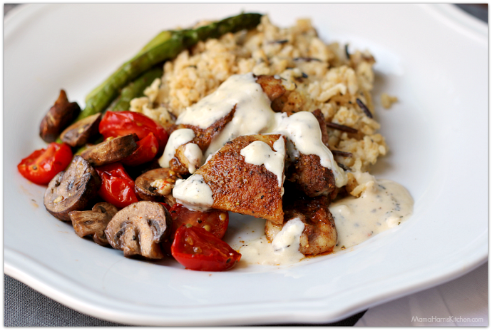 Sheet Pan Dinner: Chicken Asparagus Mushroom Tomatoes #NewComfortFood AD | Mama Harris' Kitchen