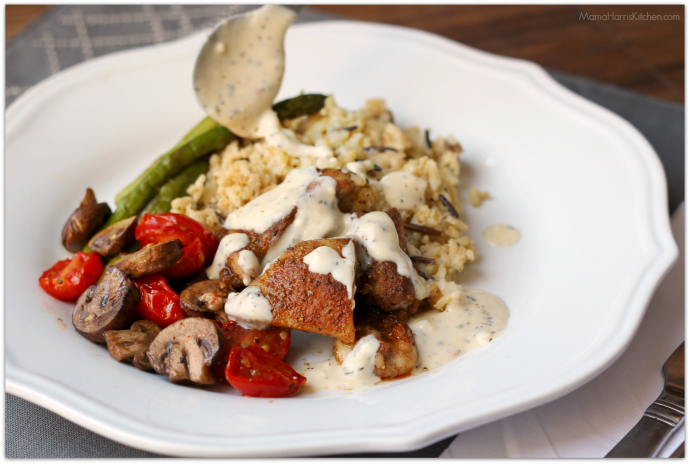 Sheet Pan Dinner: Chicken Asparagus Mushroom Tomatoes #NewComfortFood AD | Mama Harris' Kitchen