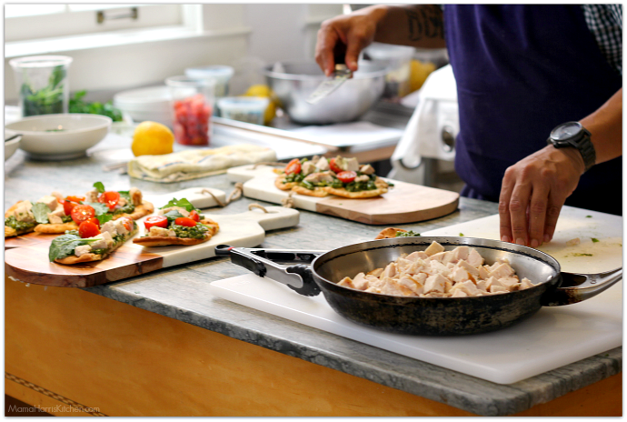 Sheet Pan Dinner: Chicken Asparagus Mushroom Tomatoes #NewComfortFood AD | Mama Harris' Kitchen
