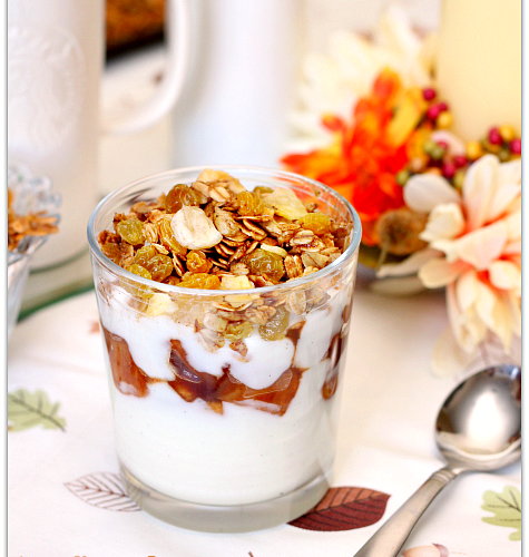 Apple Yogurt Parfaits with Homemade Fall Flavors Granola #StarbucksAtHome #SavorEverySip AD | Mama Harris' Kitchen