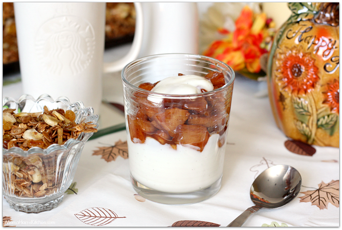 Apple Yogurt Parfaits with Homemade Fall Flavors Granola #StarbucksAtHome #SavorEverySip AD | Mama Harris' Kitchen