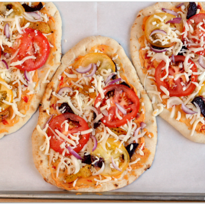 Red and Gold Flatbread Pizza