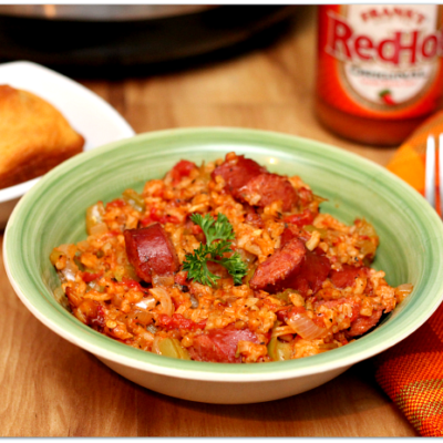 Rice Cooker Sausage Jambalaya