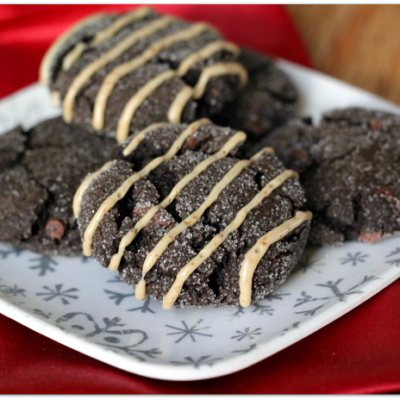 Chewy Chocolate Cookies with Coffee Glaze
