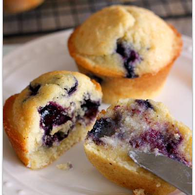 Light and Fluffy Blueberry Muffins