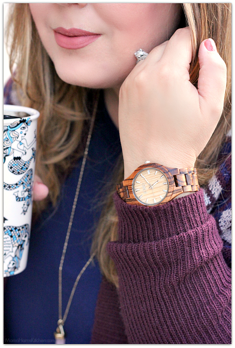 JORD wood watches Fieldcrest Zebrawood and Maple | Mama Harris' Kitchen