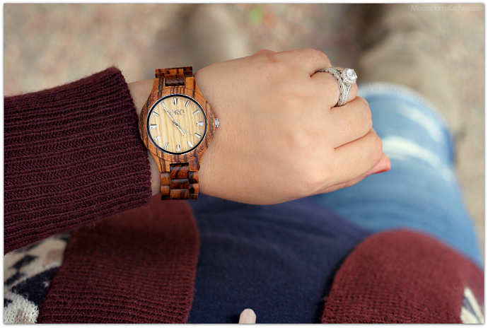 JORD wood watches Fieldcrest Zebrawood and Maple | Mama Harris' Kitchen