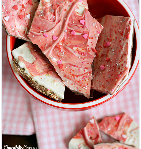 Chocolate Cherry Valentine's Day Bark | Mama Harris' Kitchen