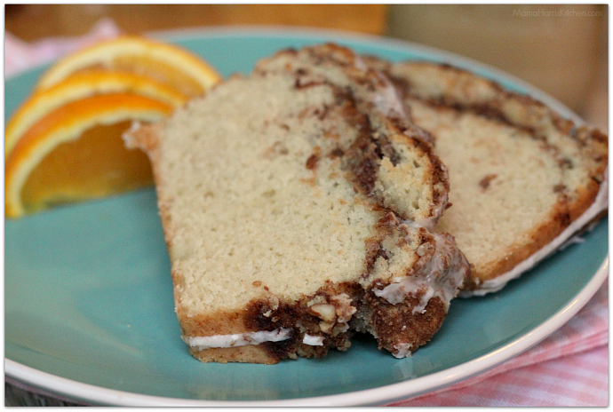 Cinnamon Swirl Quick Bread with French Vanilla Glaze #SplashofDelight #ad | Mama Harris' Kitchen