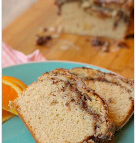 Cinnamon Swirl Quick Bread with French Vanilla Glaze #SplashofDelight #ad | Mama Harris' Kitchen