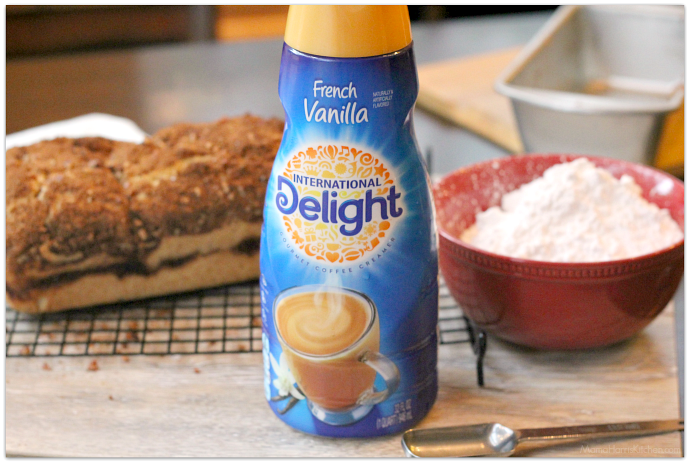 Cinnamon Swirl Quick Bread with French Vanilla Glaze #SplashofDelight #ad | Mama Harris' Kitchen
