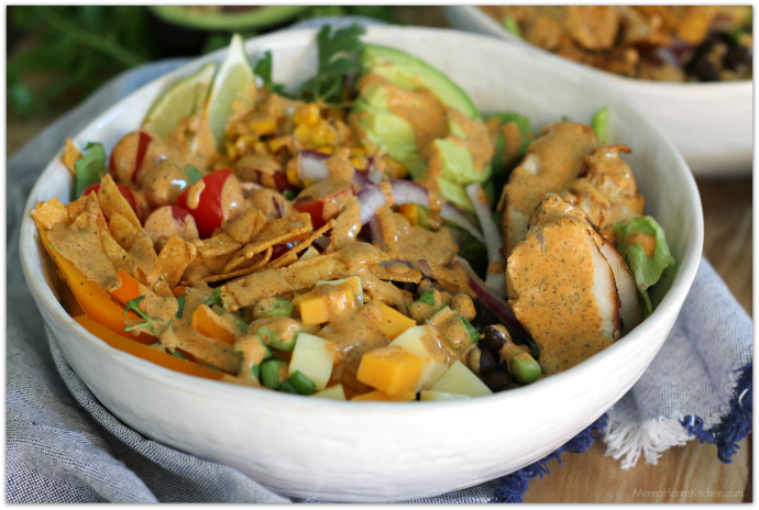 Southwest Grilled Chicken and Avocado Salad with Chipotle Ranch (ad) #BTBGrillingRecipes #IC | Mama Harris' Kitchen
