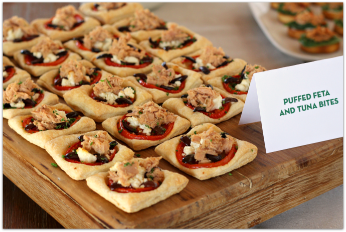 Fresh Entertaining Ideas with Tuna - Puffed Feta Tuna Bites AD #StarKistEVOO